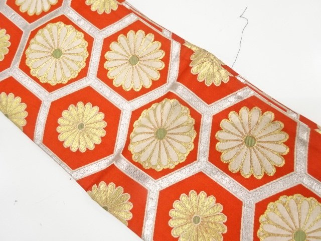Japanese Kimono / Antique / Hanhaba Obi Combined weave